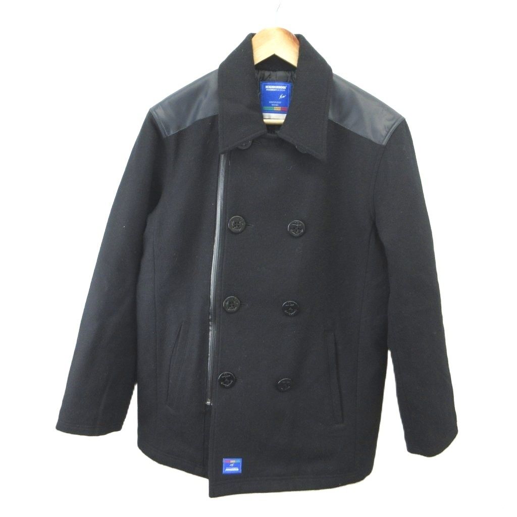 ネイバーフッド NEIGHBORHOOD Pコート ショート 上着 MEDIUM 黒