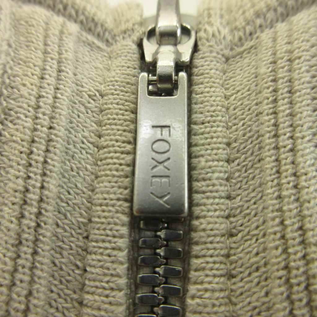 フォクシー FOXEY ニットワンピース ノースリーブジップアップ