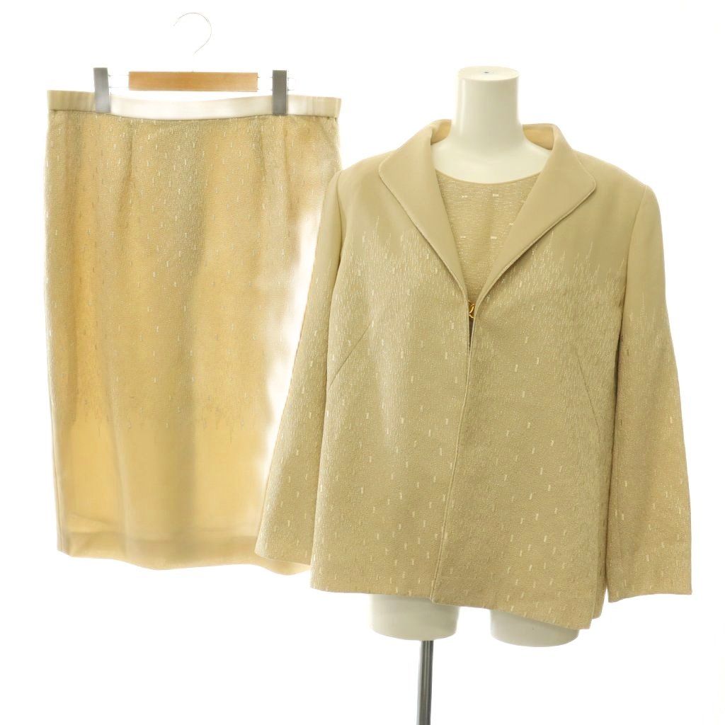 ハーディエイミス HARDY AMIES セットアップ スカート ノーカラー