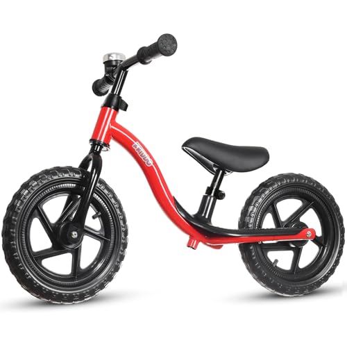 KRIDDO 幼児用 ペダルなし自転車 24ヶ月～5歳向け 早期学習 キックバイク インタラクティブ 高い安定性 12インチ バランス フットレスト付き 2～5歳 男の子・女の子用 | 2歳。i
