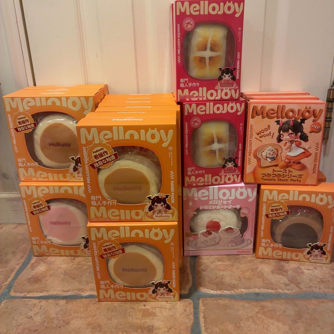 メロジョイ スクイーズ まとめ売り 12点 ケーキ 餅 スフレ いちご チョコ Mellojoy メロジョイ お餅、トースト 、贅沢スフレ、チョコ.いちご