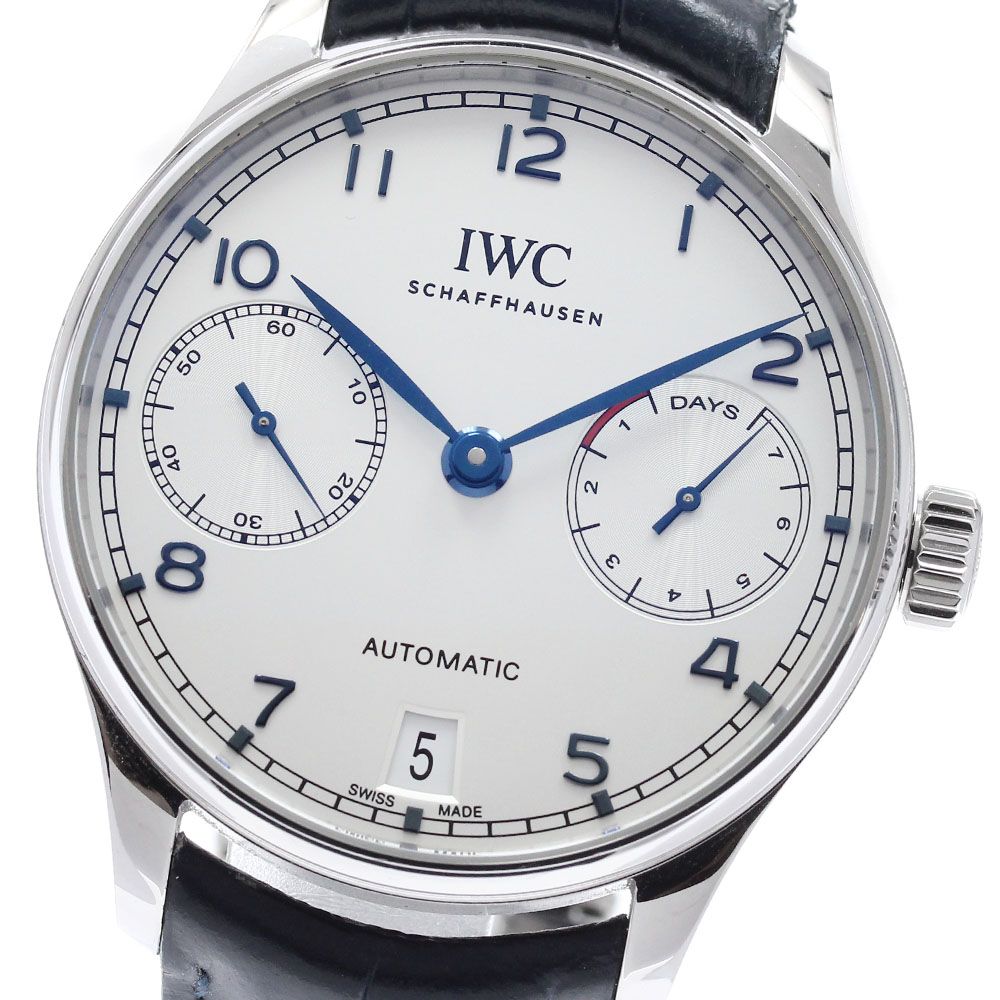 IWC IWC SCHAFFHAUSEN IW500705 ポルトギーゼ 7デイズ スモールセコンド 自動巻き メンズ 美品 保証書付き_970974