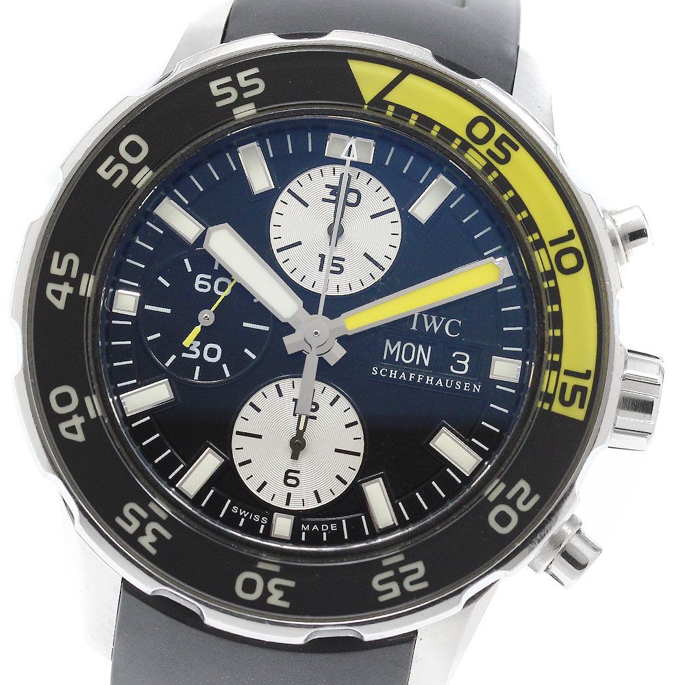 IWC IWC SCHAFFHAUSEN IW376701 アクアタイマー クロノグラフ デイデイト 自動巻き メンズ 保証書付き_970947