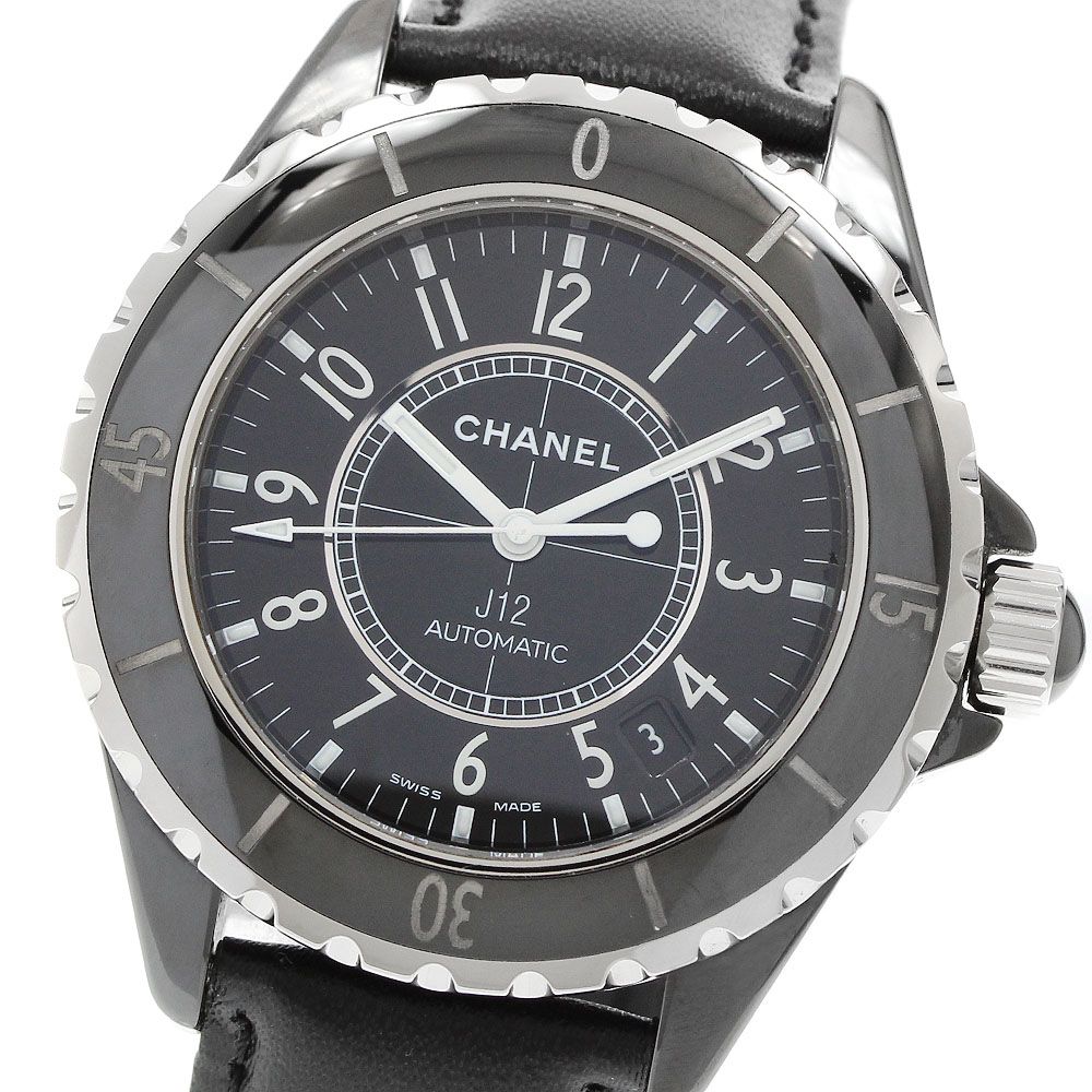 シャネル CHANEL H0683 J12 黒セラミック 38ｍｍ 自動巻き メンズ 良品 保証書付き_967708