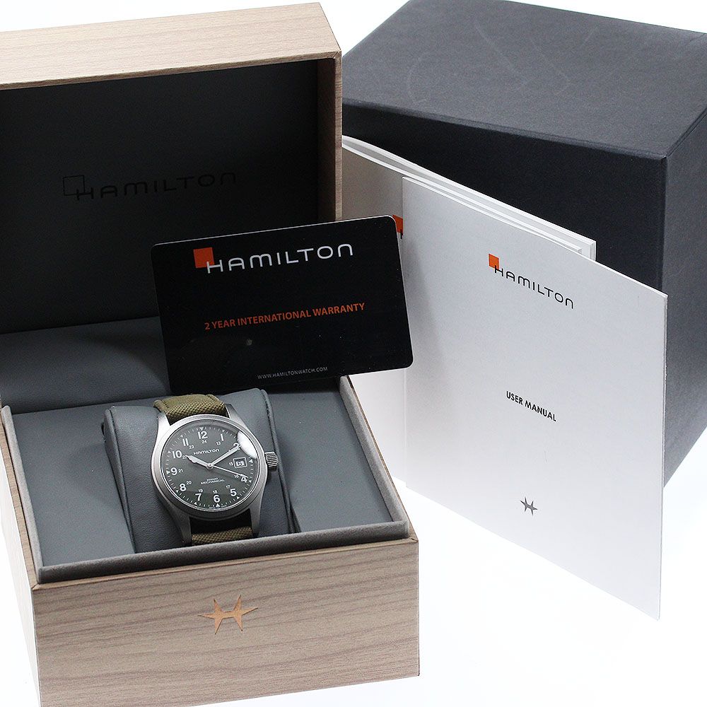 ハミルトン HAMILTON H694390 カーキ フィールド メカニカル デイト 手