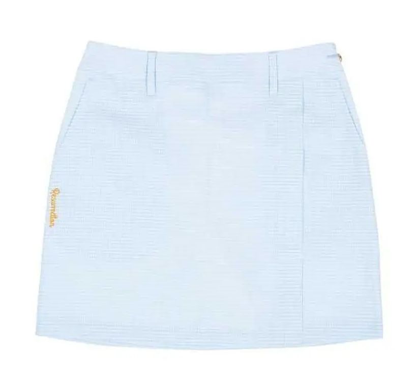 【SALE！ 30%OFF！　￥27,500 → ￥19,250】Resurrection　レザレクション　ウィメンズ　ラップスタイルスカート （DOT AIR）/サックス　Mサイズ　セットアップ可　新品