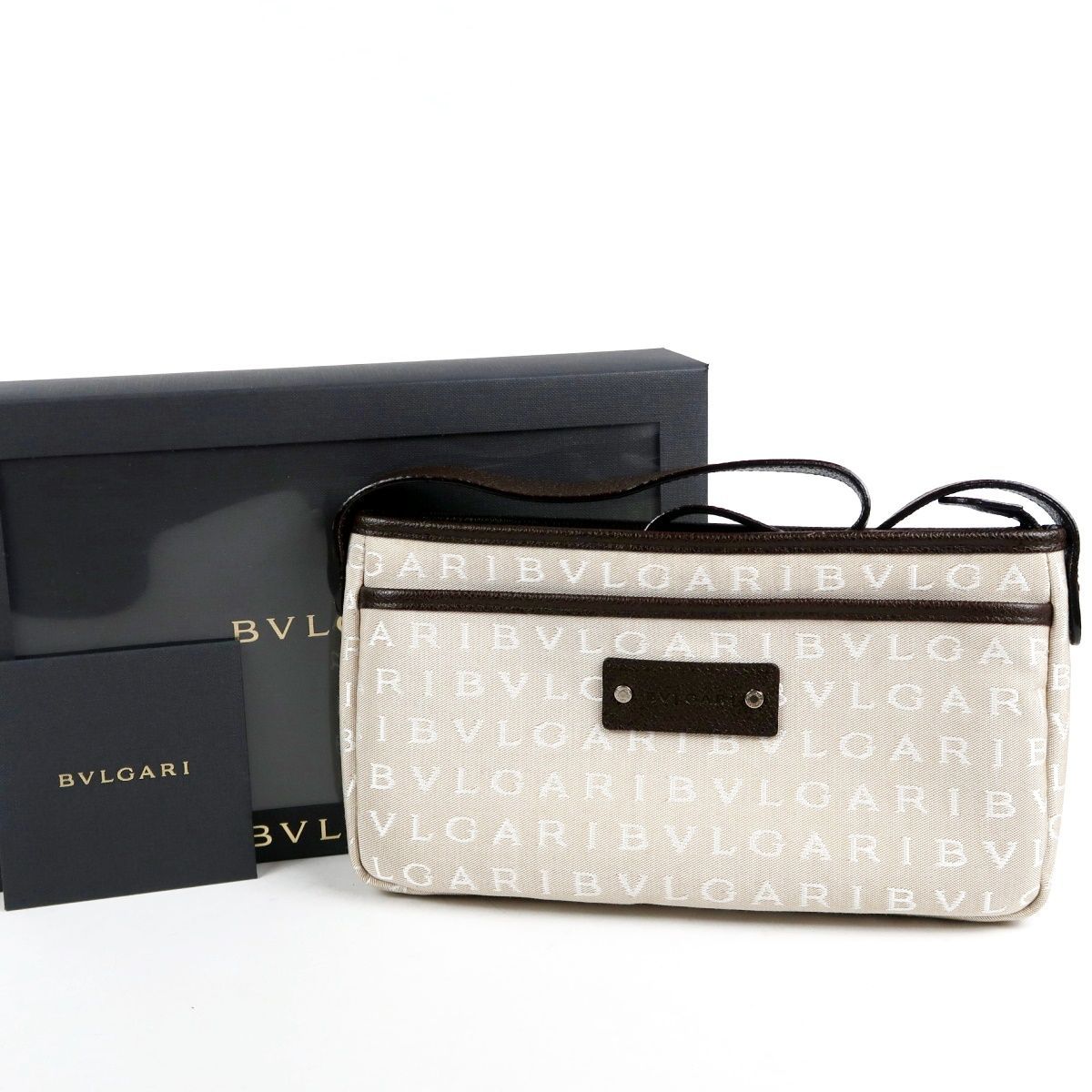 新品同様・未使用】BVLGARI ブルガリ ロゴマニア キャンバス 
