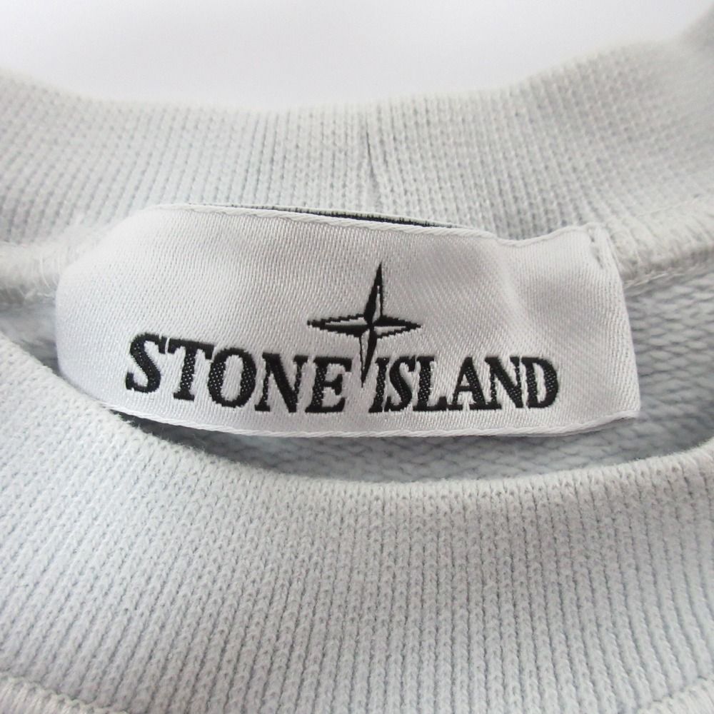 Stone  ホワイト トレーナー 良品 25AW STONE ISLAND ストーンアイランド ワッペン付き スウェット