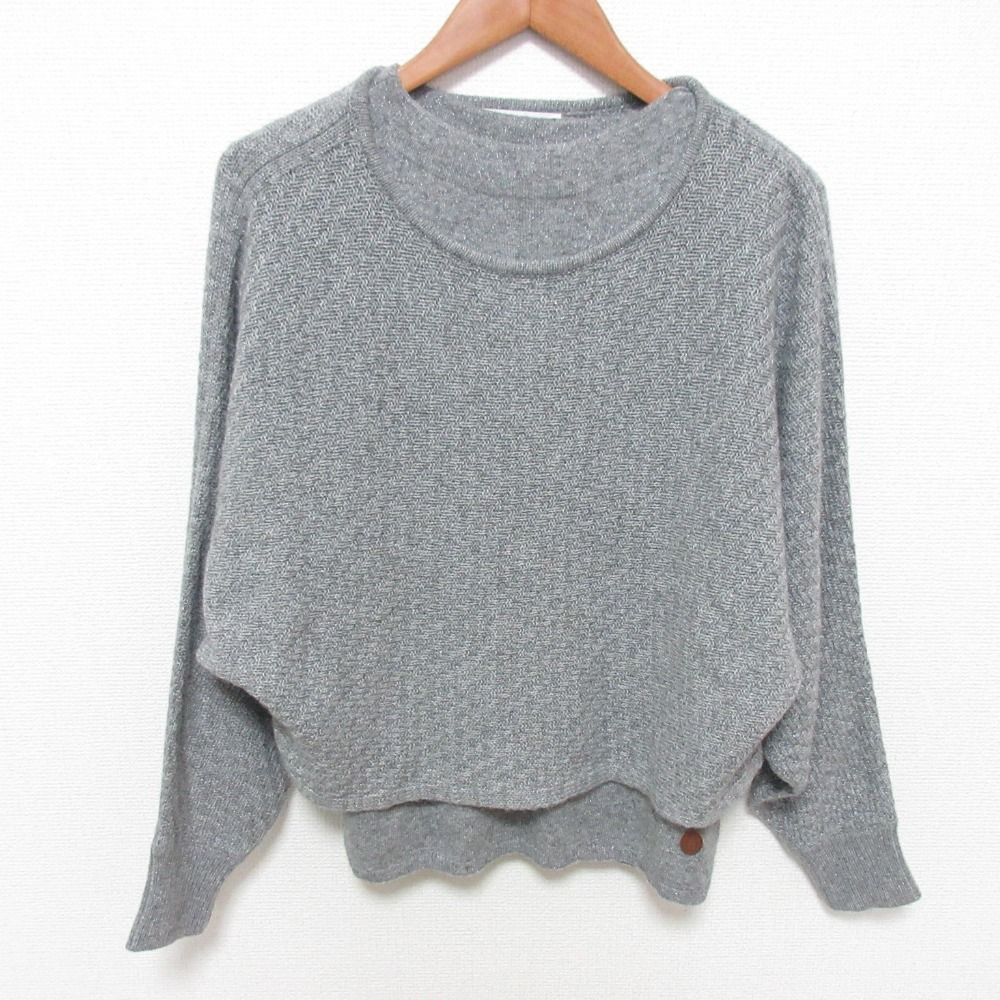 MORABITO - モラビト 長袖セーター サイズ38 M - 美品 MORABITO BLANC モラビトブラン レイヤード ラメニットセーター