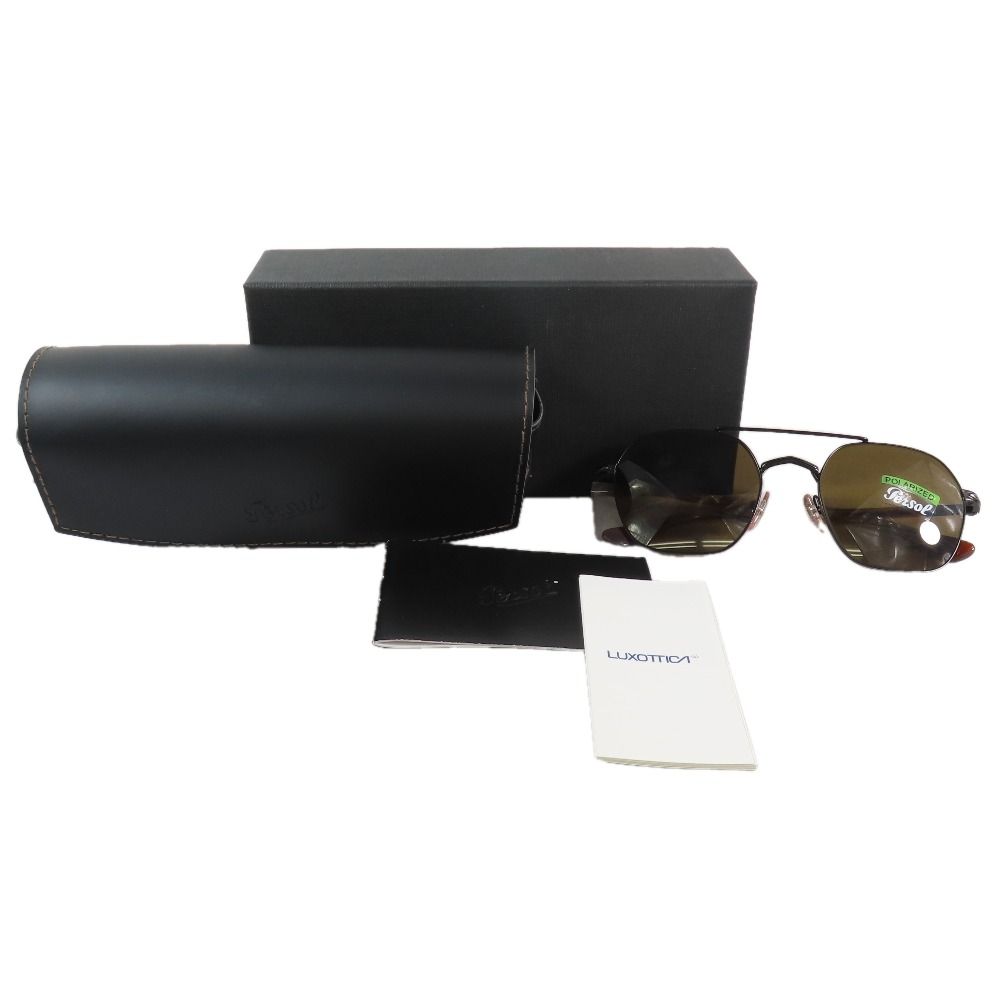 未使用 Persol ペルソール サングラス 2483-S アイウェア メガネ メタルフレーム ペンタゴン型 52□20 145 ブラウン メンズ 古着 中古 USED 未使用 Persol ペルソール サングラス 2483-S アイウェア メガネ