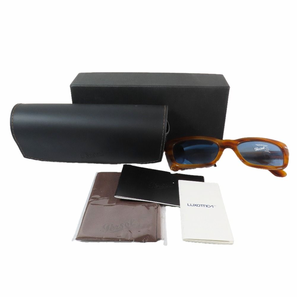 未使用 Persol ペルソール サングラス 100％UV偏光 3301-S 960/56 アイウェア メガネ プラスチックフレーム 54□19 145 ブラウン メンズ 古着 中古 USED 未使用 Persol ペルソール サングラス 100％UV偏光 3301-S 960/56 アイ