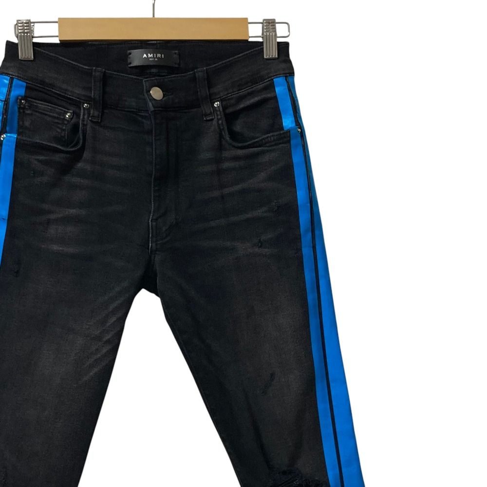 美品 AMIRI アミリ サイドライン クラッシュ デニムパンツ サイズ28