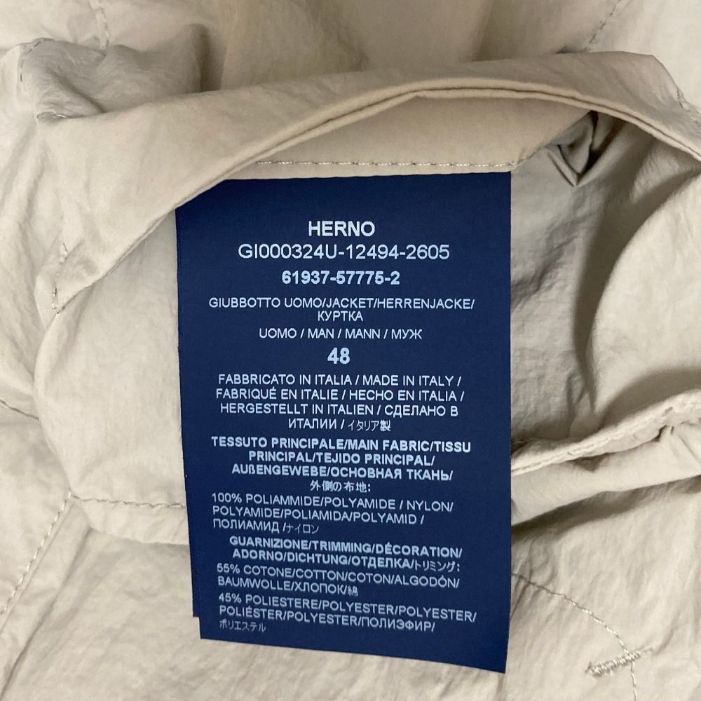 美品 23SS HERNO ヘルノ SHIRT IN ULTRALIGHT CREASE ナイロン シャツ