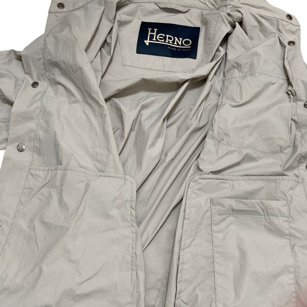 美品 23SS HERNO ヘルノ SHIRT IN ULTRALIGHT CREASE ナイロン シャツ