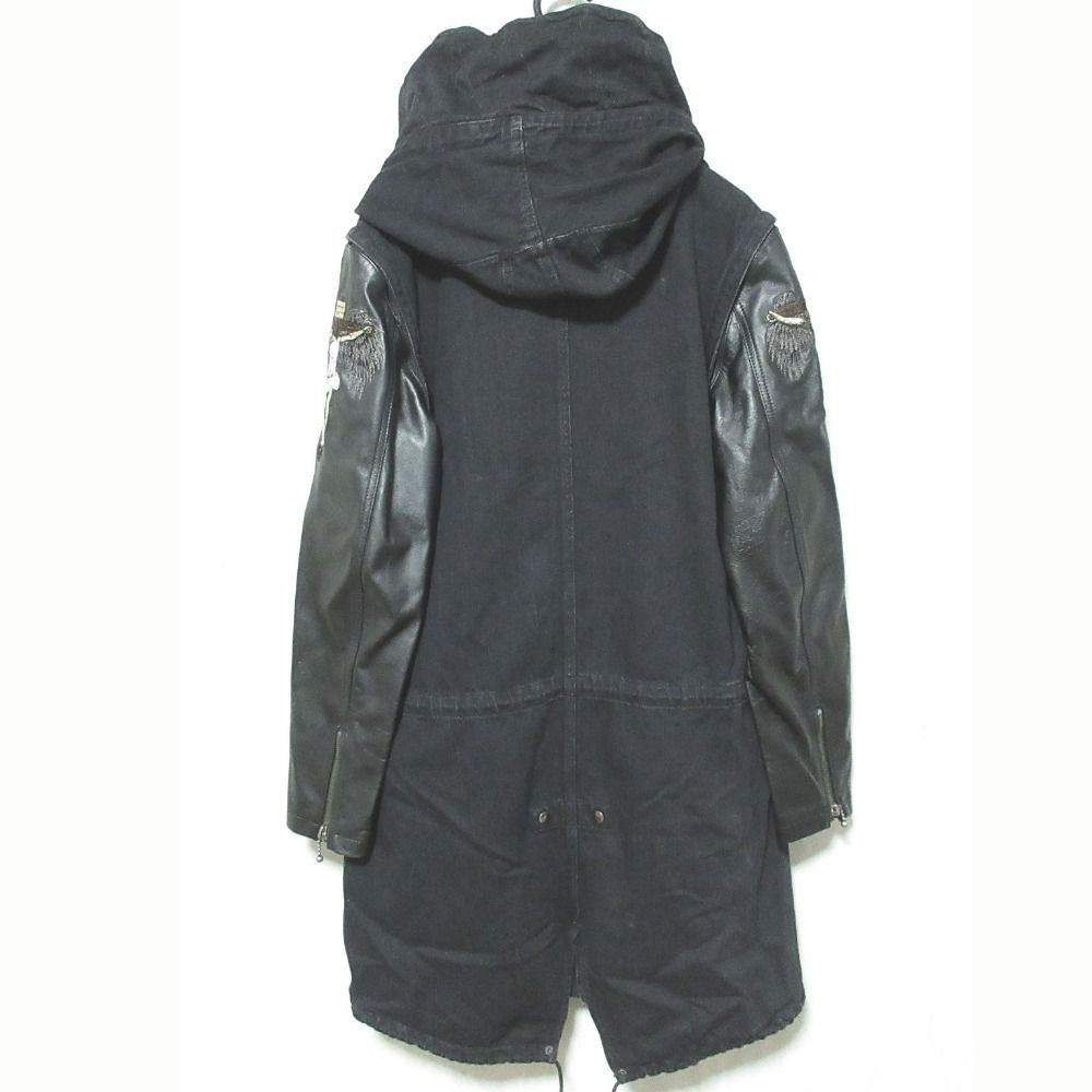 美品 CHRISTIAN DADA クリスチャンダダ 2way レザースリーブ デニム