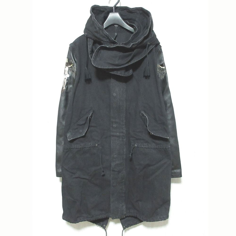 美品 CHRISTIAN DADA クリスチャンダダ 2way レザースリーブ デニム