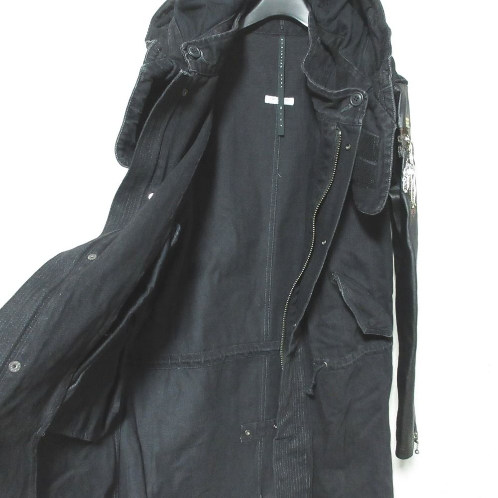 美品 CHRISTIAN DADA クリスチャンダダ 2way レザースリーブ デニム