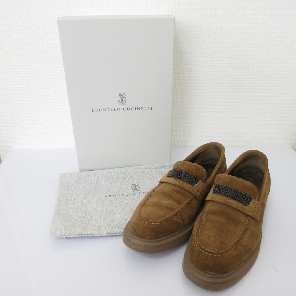 超美品ローファーBrunello Cucinelliブルネロクチネリ23.0cm 良品 BRUNELLO CUCINELLI ブルネロクチネリ モニーレ スエード