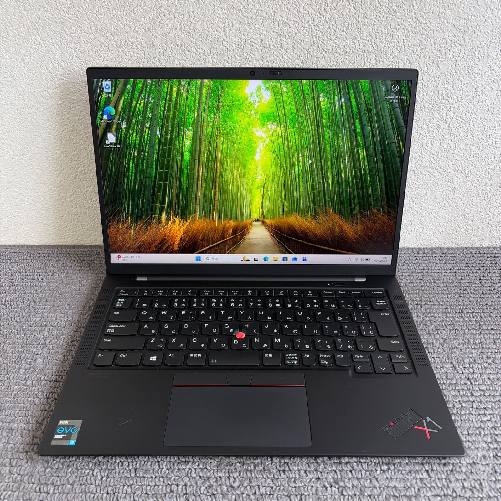 Lenovo Thinkpad X1 Carbon Gen 9 i5-1135G7 メモリ8GB SSD256GB Win11