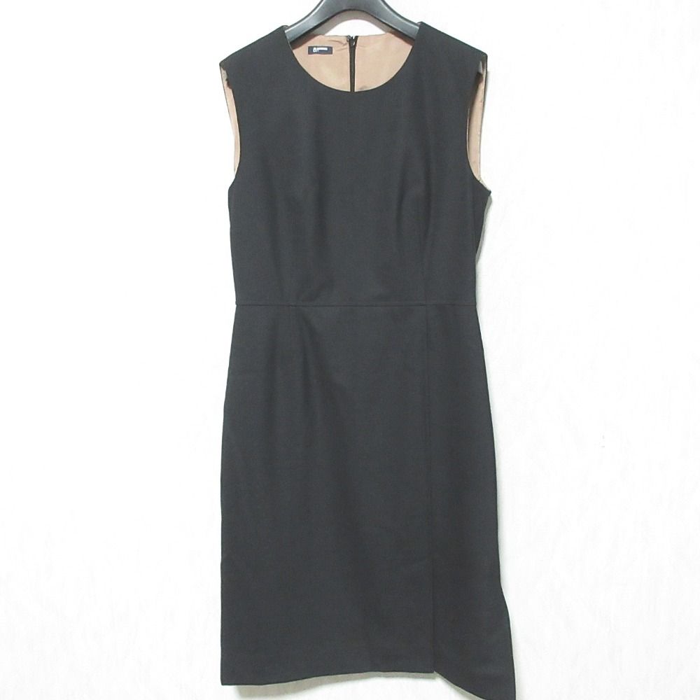 【美品/JIL SANDER】ネイビー半袖ワンピース 38サイズ 美品 JIL SANDER NAVY ジルサンダーネイビー ノースリーブ ミディ