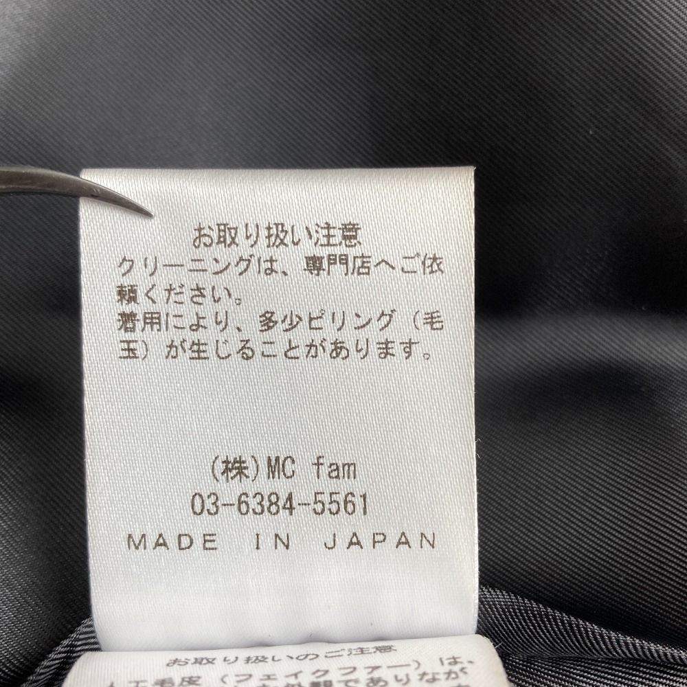 美品 em. エムドット Eco Fur Coat ノーカラー エコファーコート