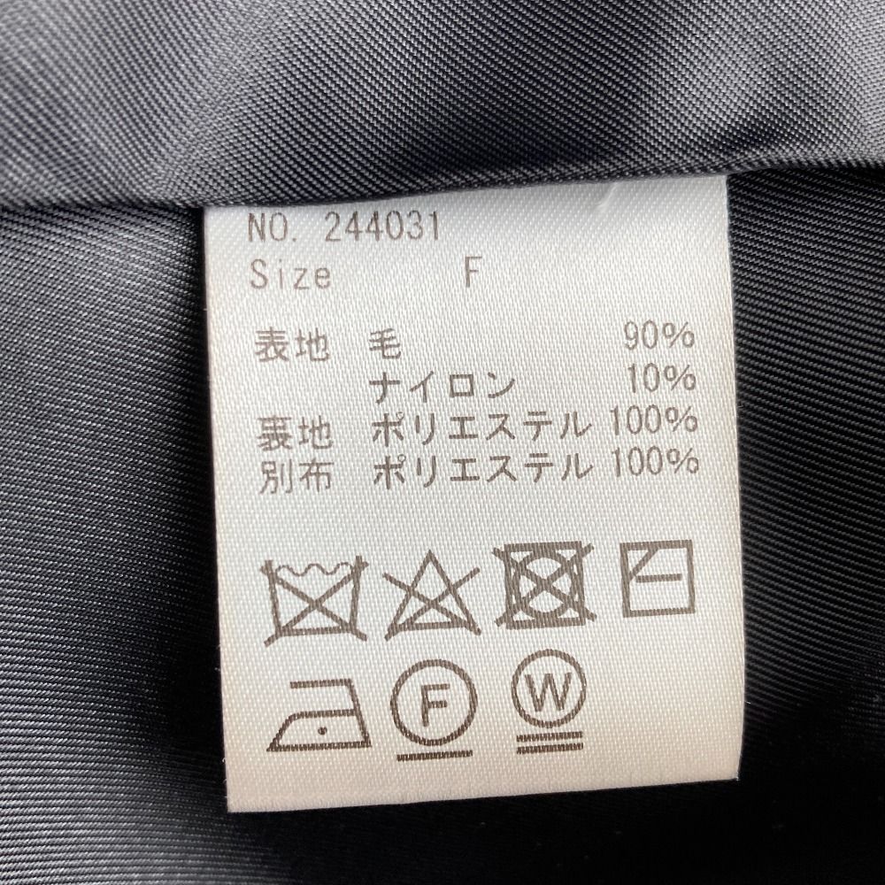 美品 em. エムドット Eco Fur Coat 裾ファーコート 美品 em. エムドット Eco Fur Coat ノーカラー エコファーコート