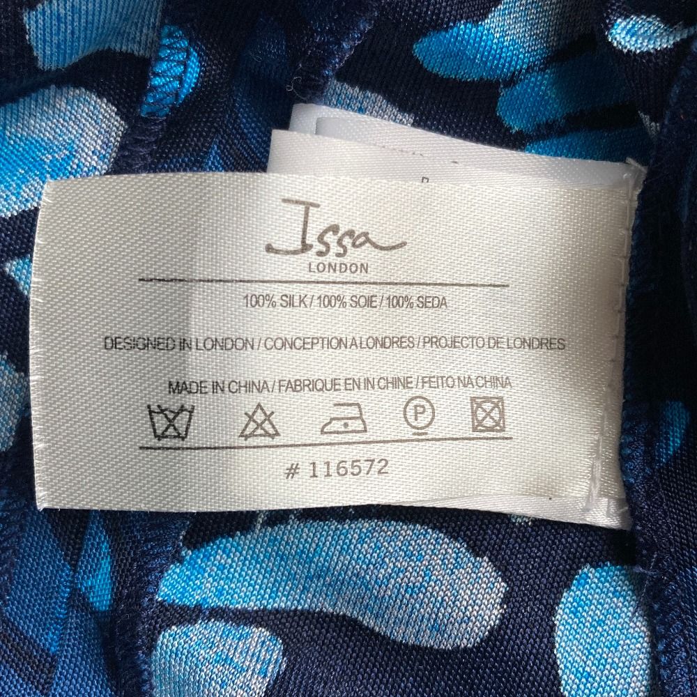 未使用 ISSA LONDON イッサロンドン カシュクール シルクドレス
