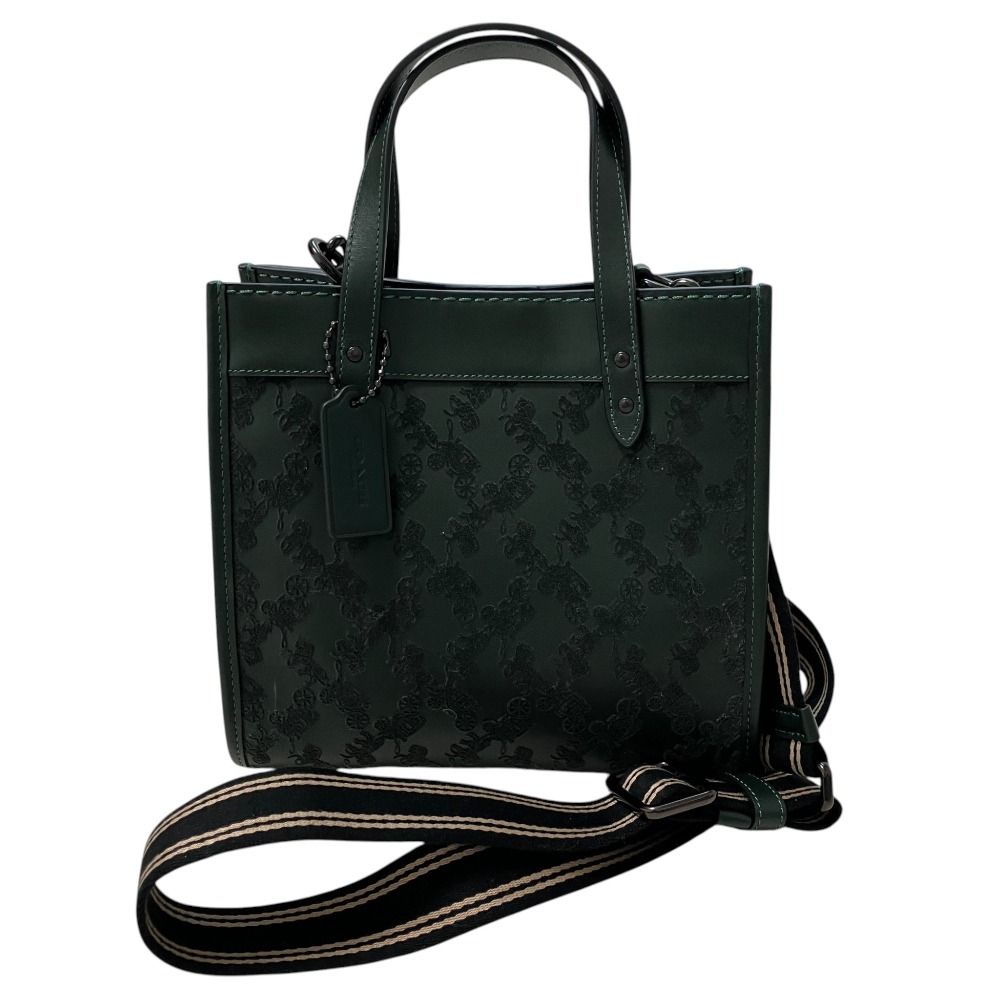 新品同様 COACH コーチ フィールドトート 22 ホースアンドキャリッジ 
