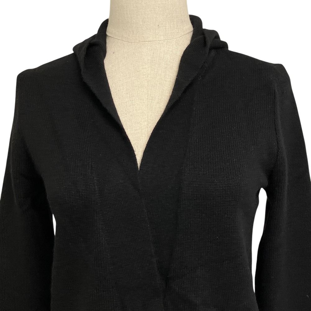 FOXEY - FOXEY フォクシー カーディガン 38(S位) 黒 【古着】【中古】 美品 FOXEY フォクシー カシミヤ100％ フーディ ニット セーター