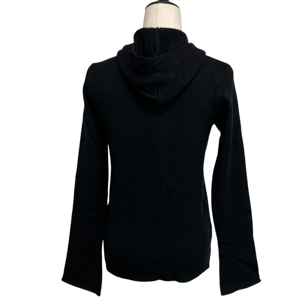 FOXEY - FOXEY フォクシー ニット・セーター 40(M位) 黒 【古着】【中古】 美品 FOXEY フォクシー カシミヤ100％ フーディ ニット セーター