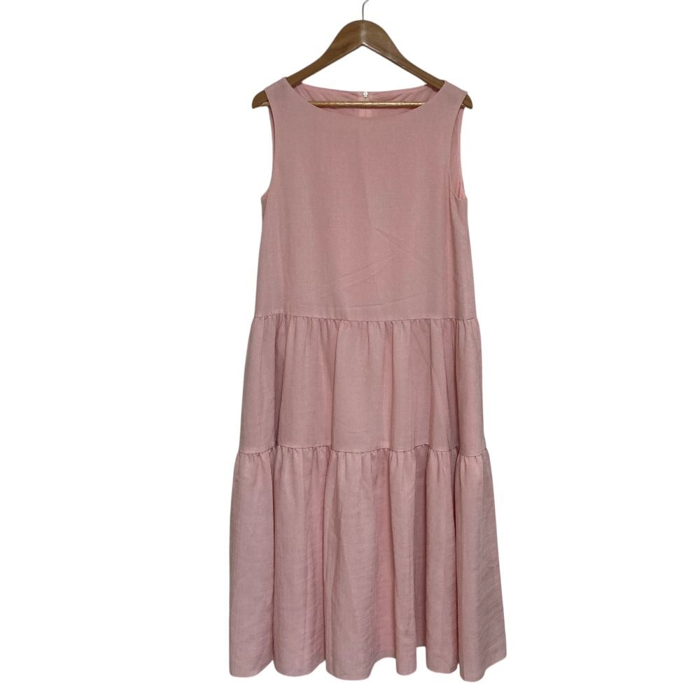 美品 FOXEY NEW YORK フォクシーニューヨーク Nantucket Dress ノースリーブワンピース 42032 サイズ38 ピンク レディース 古着 中古 USED