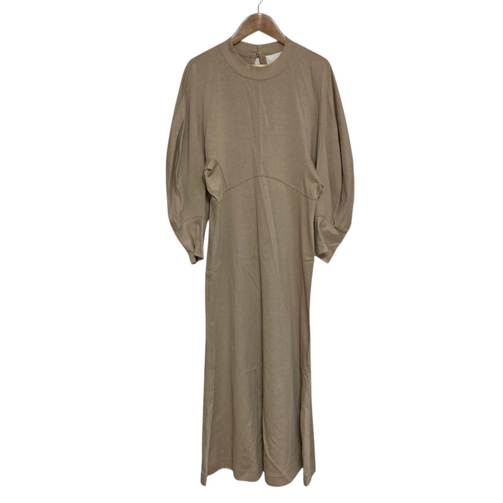 美品 Mame Kurogouchi マメクロゴウチ Classic Cotton Dress ロングスリーブ ワンピース MM22PS-JS728 サイズ3 ベージュ レディース 古着 中古 USED