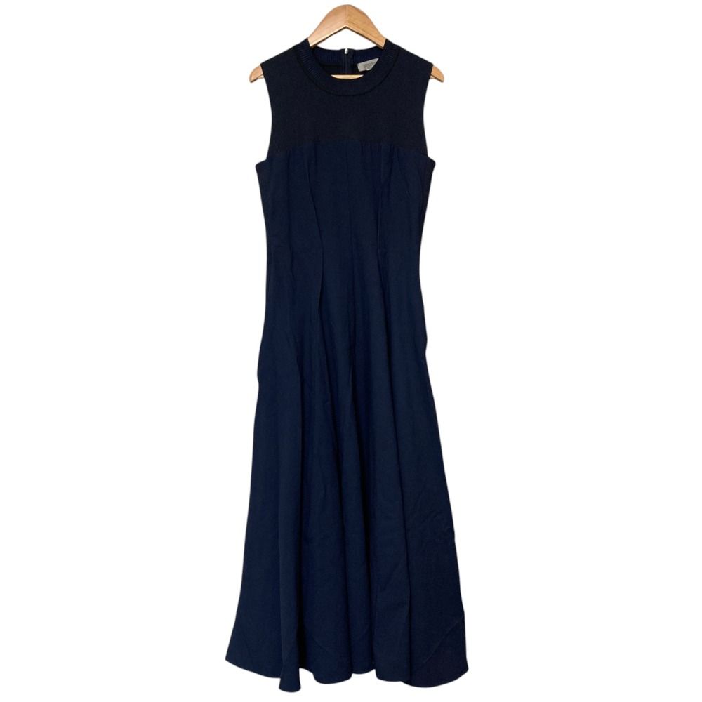 SPORTMAX ノースリーブ フレアドレス ネイビー 良品 SPORTMAX スポーツマックス ノースリーブ ロング フレア