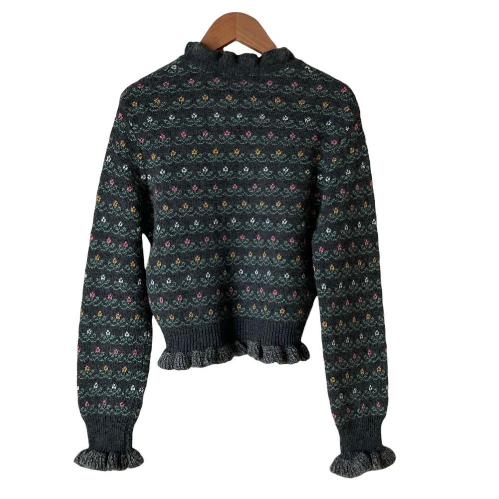 美品 REDValentino レッドヴァレンティノ ウール フリル フローラル