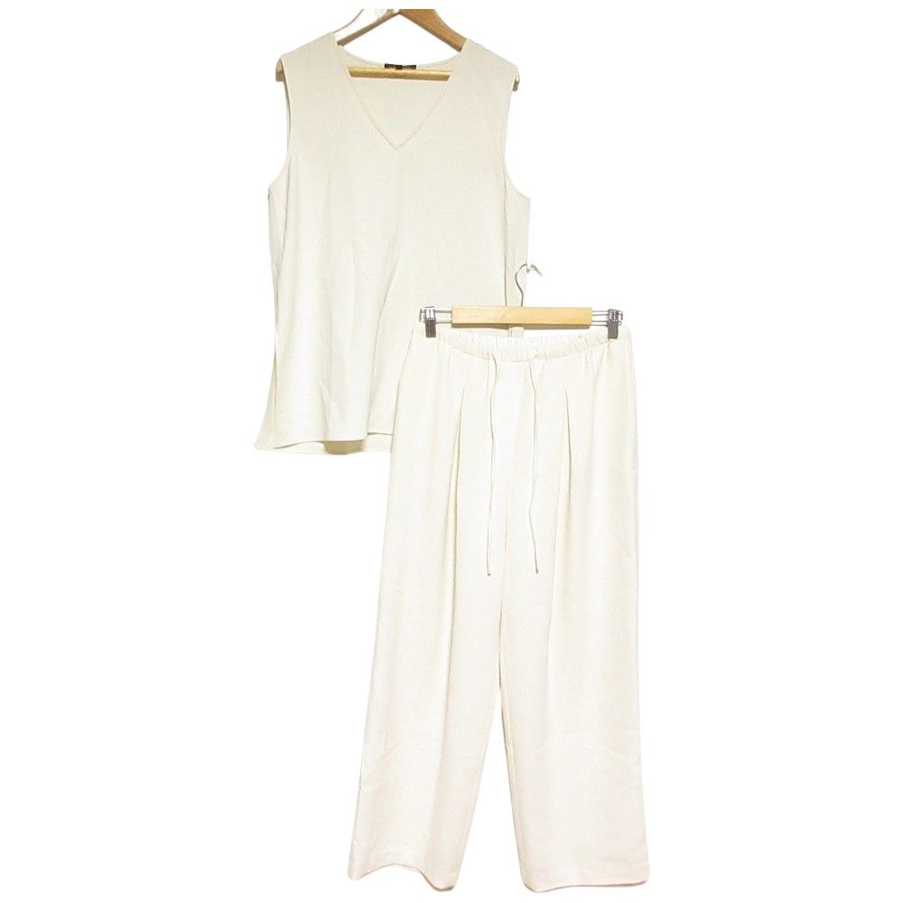 良品 25SS Theory セオリー ADMIRAL CREPE ブラウス パンツ セットアップ S／2 アイボリー レディース 古着 中古 USED 8,754円