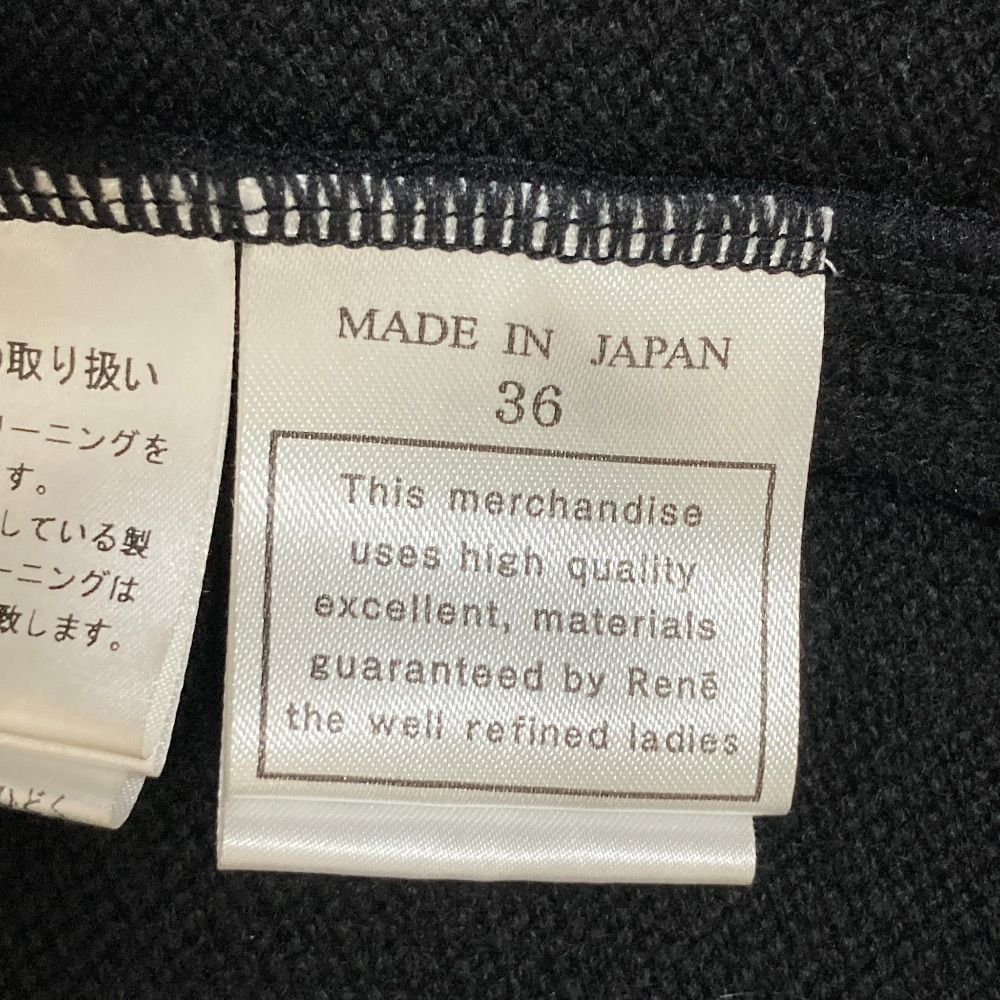 美品 Rene ルネ フォックスファー カシミヤ フーデッドニットコート