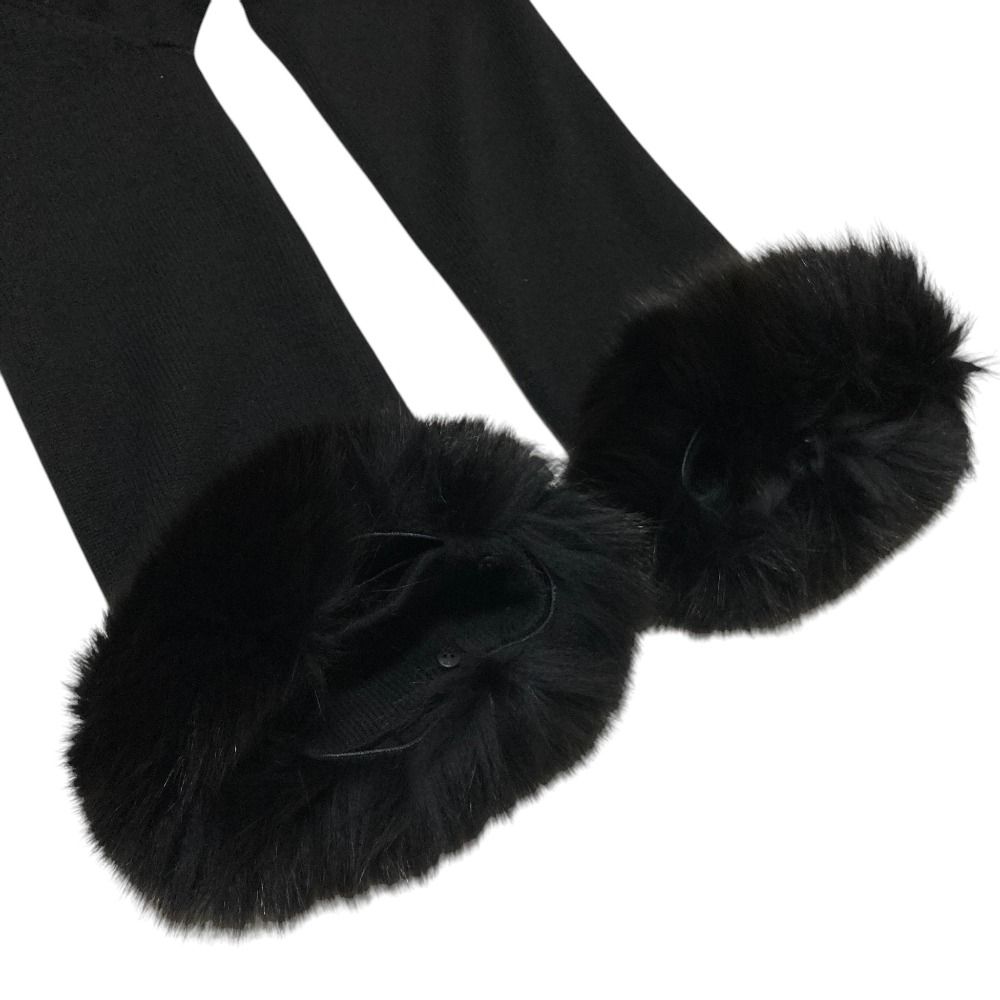 美品 Rene ルネ フォックスファー カシミヤ フーデッドニットコート