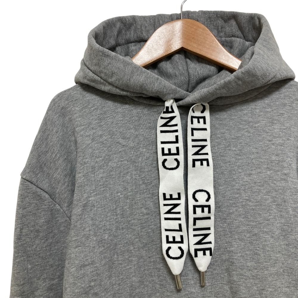 美品 CELINE セリーヌ ルーズフーディー プルオーバーパーカー