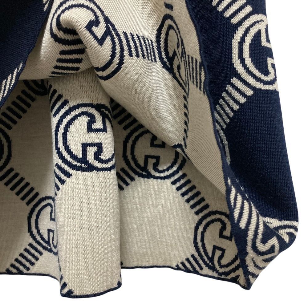 美品 GUCCI グッチ GGジャガード リバーシブルニットスカート 692700