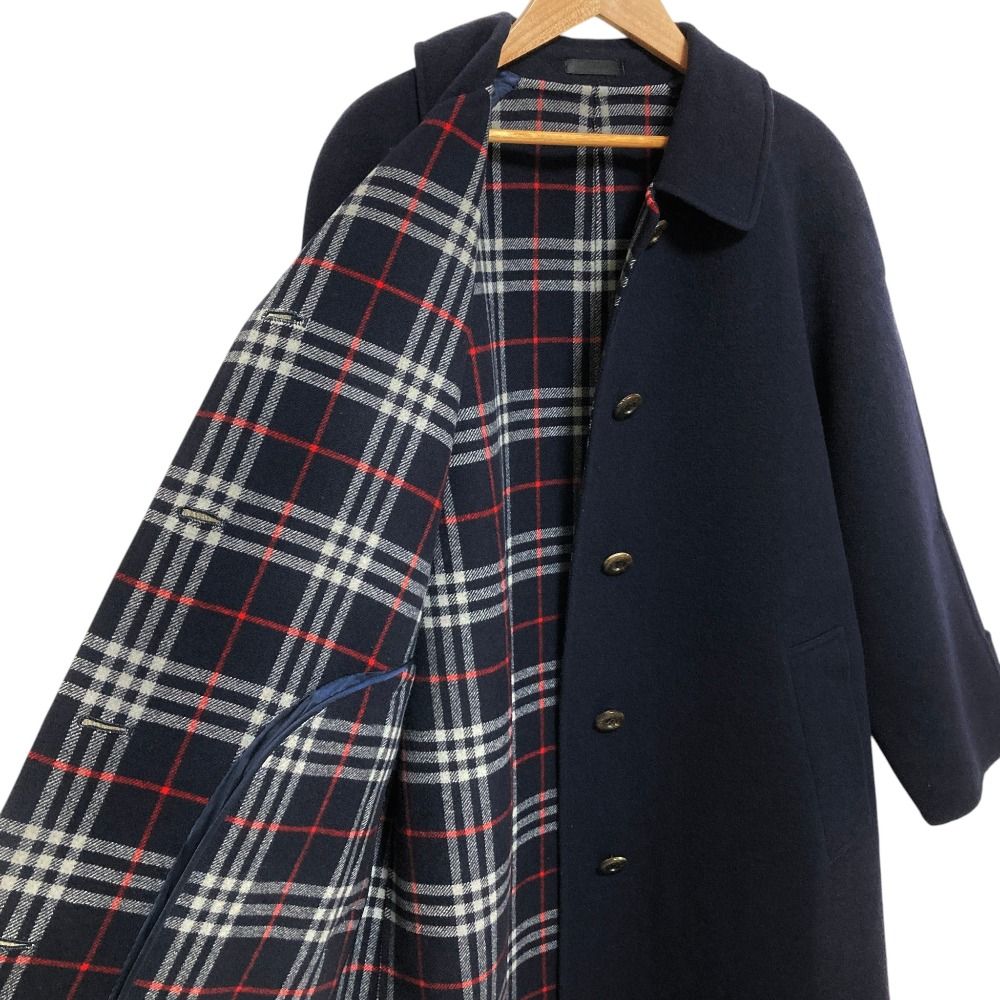 美品 Burberrys バーバリーズ 裏地ノバチェック ウールリバーコート