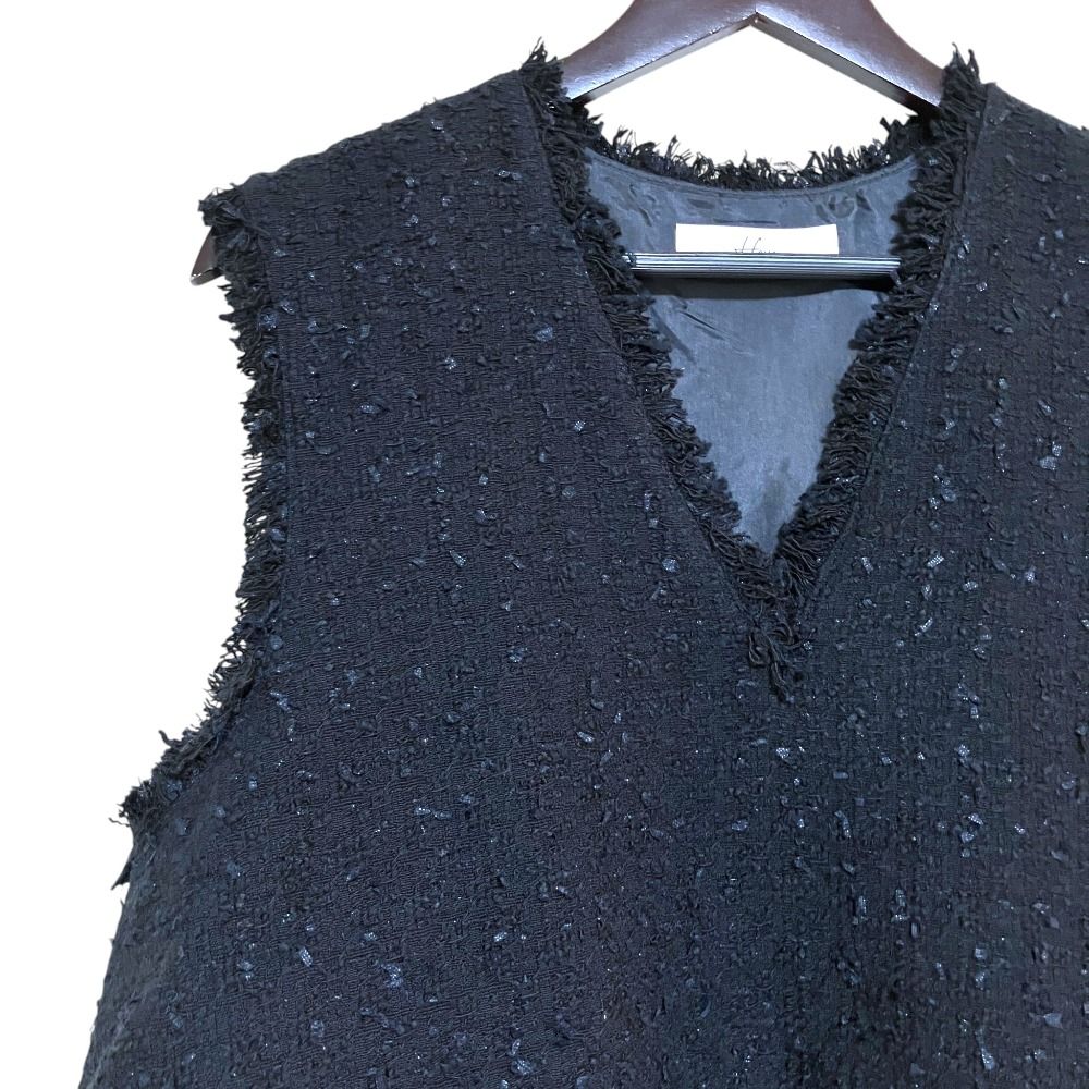 美品 HEVE ヘイヴ ツイードジレ ベスト プルオーバー HE05-0007-3F F