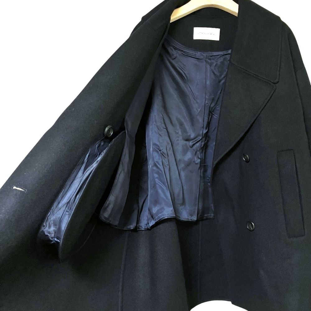 美品 Na.e ナエ Traditional Melton Coat ダブルブレスト メルトン