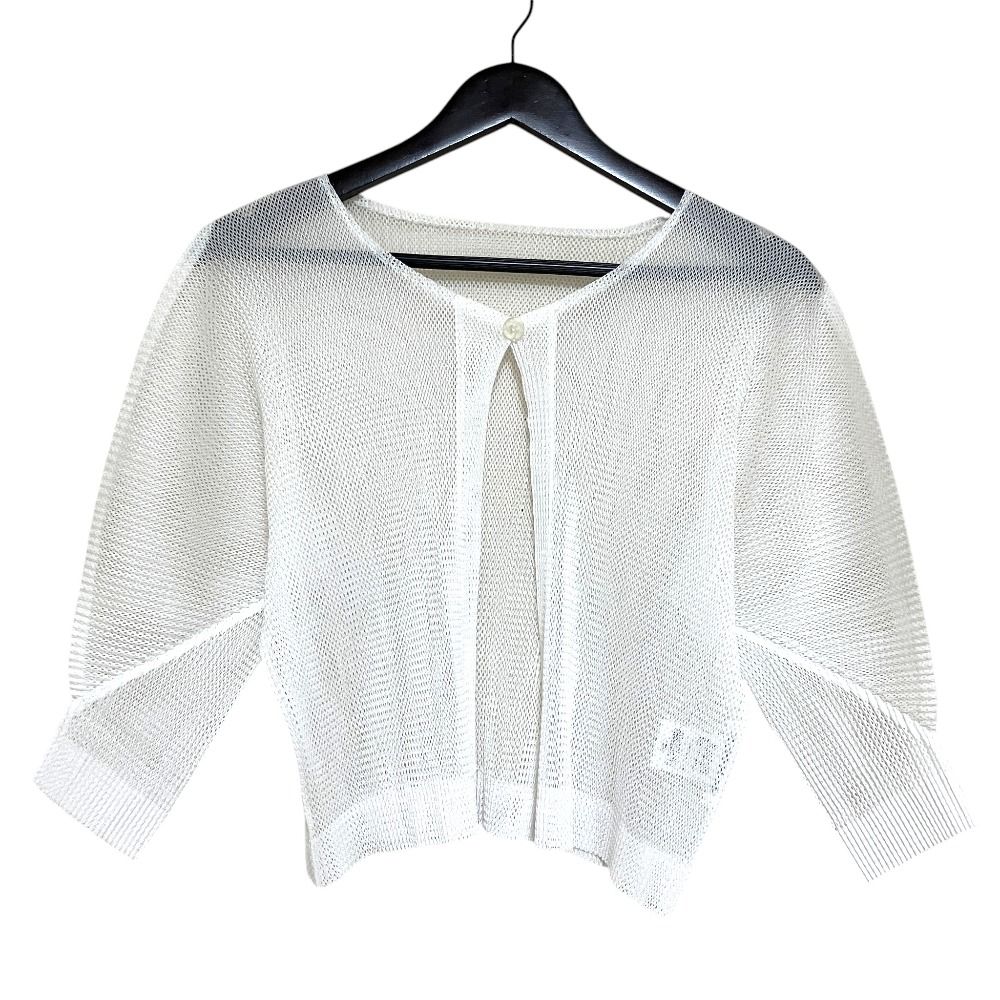 イッセイミヤケ プリーツ カーディガン ボレロ 五分袖 はおり 美品 PLEATS PLEASE ISSEY MIYAKE プリーツプリーズ イッセイミヤケ 七