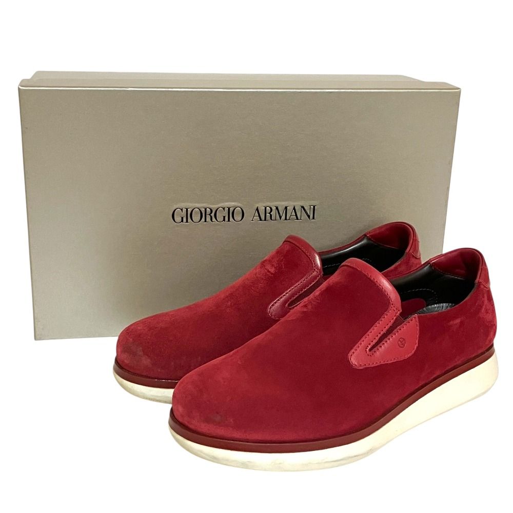 良品 GIORGIO ARMANI ジョルジオアルマーニ スエードレザー スリッポン