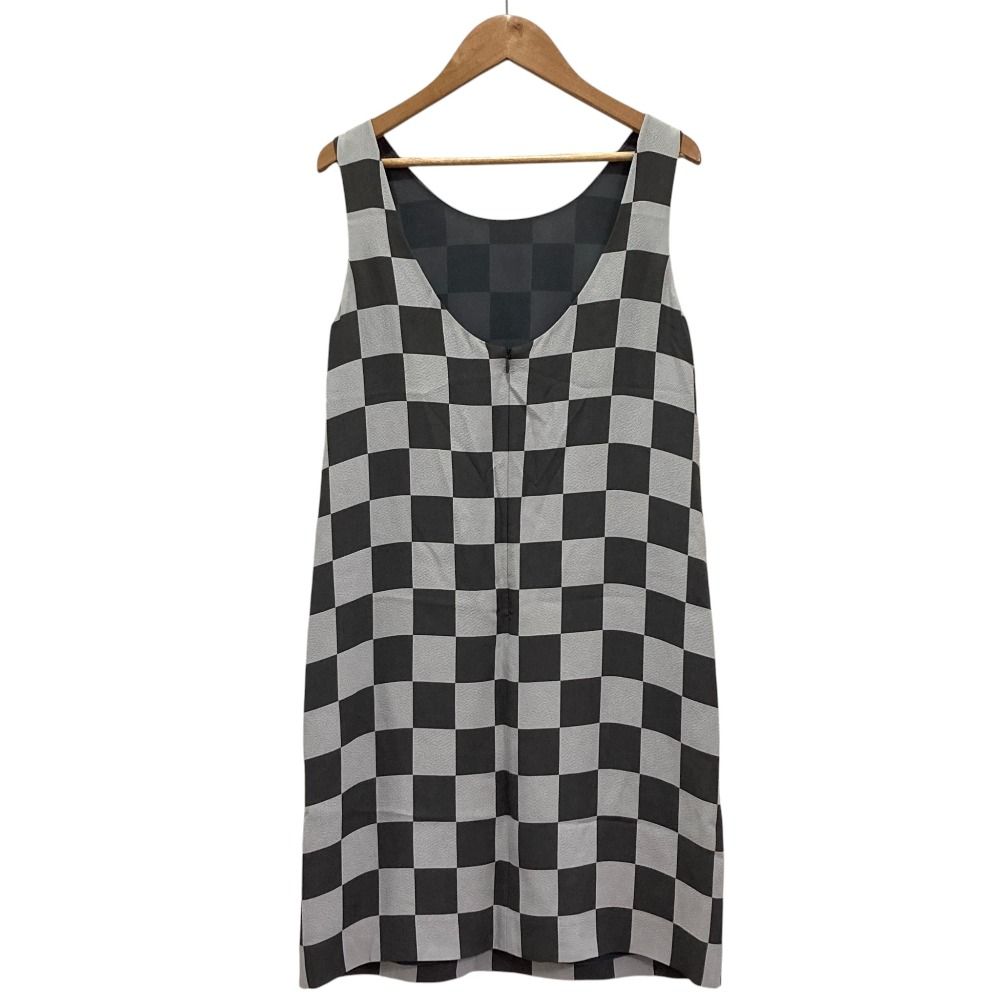 EMPORIO ARMANI チェック柄ノースリーブワンピース 36 未使用 EMPORIO ARMANI エンポリオアルマーニ チェッカーフラッグ