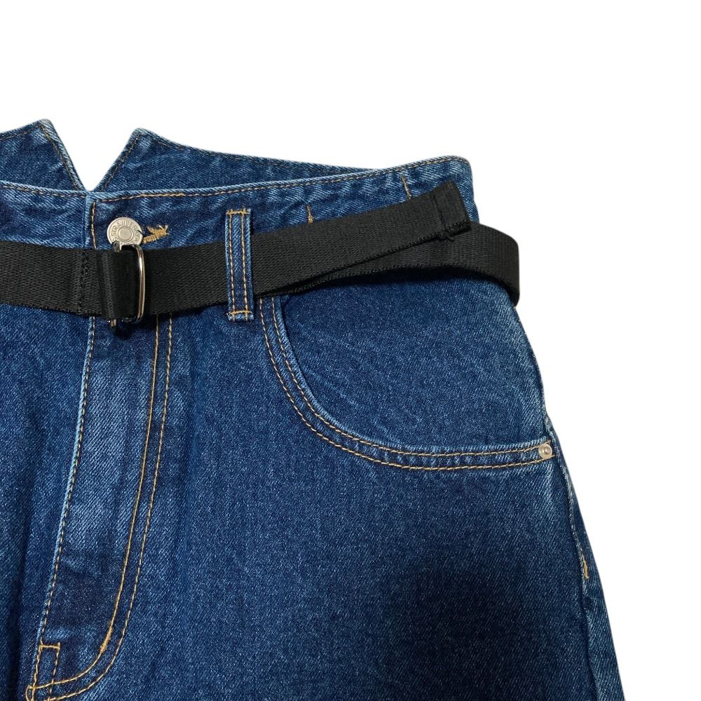未使用 MACHATT マチャット ベルト付き ハイウエスト ワイド デニム
