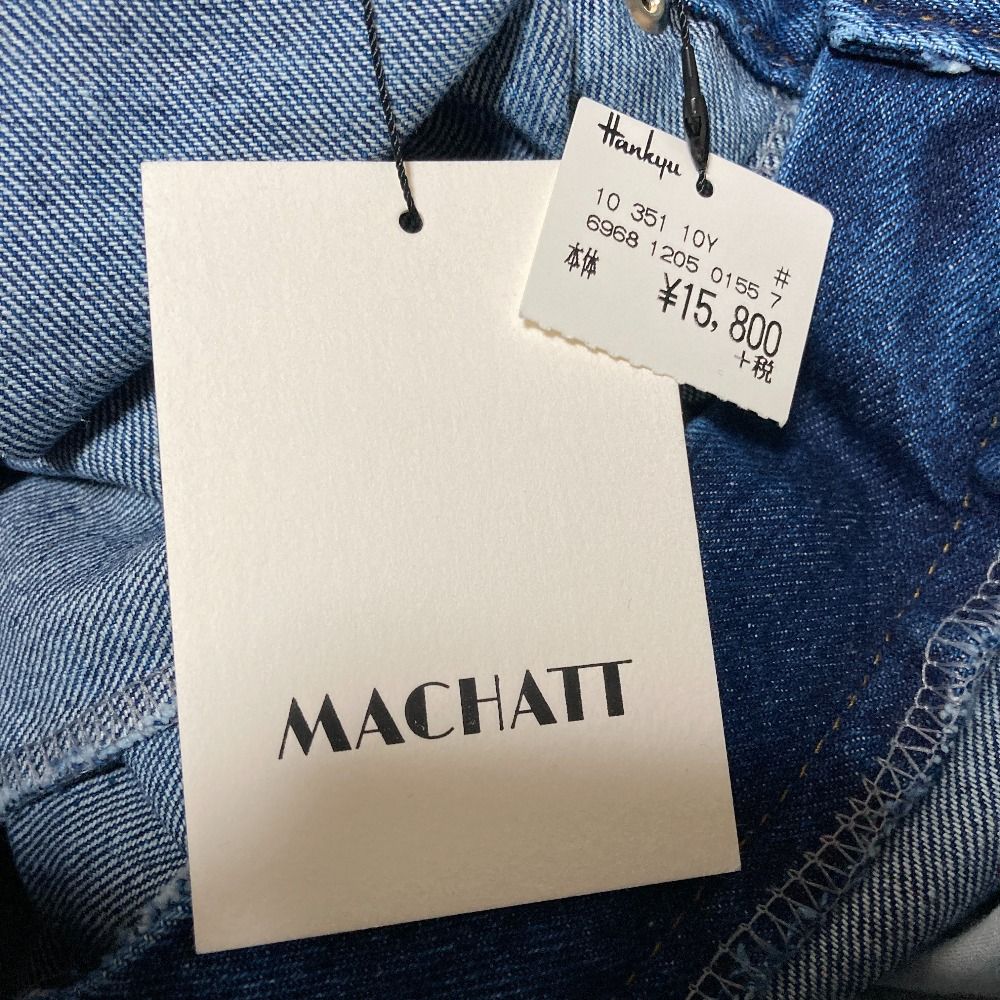 未使用 MACHATT マチャット ベルト付き ハイウエスト ワイド デニム
