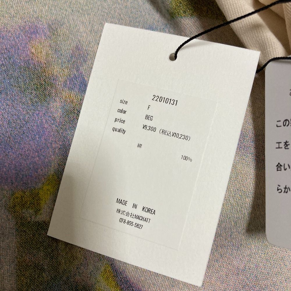 未使用 MACHATT マチャット フラワーフォトプリント Tシャツカットソー