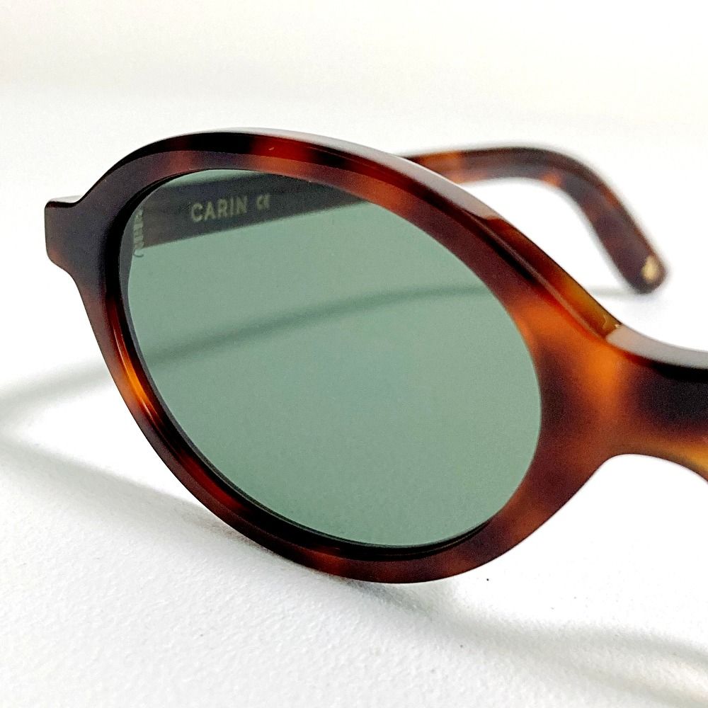 美品 CARIN カリン SUN AINO C2 べっ甲柄 セルフレーム オーバル