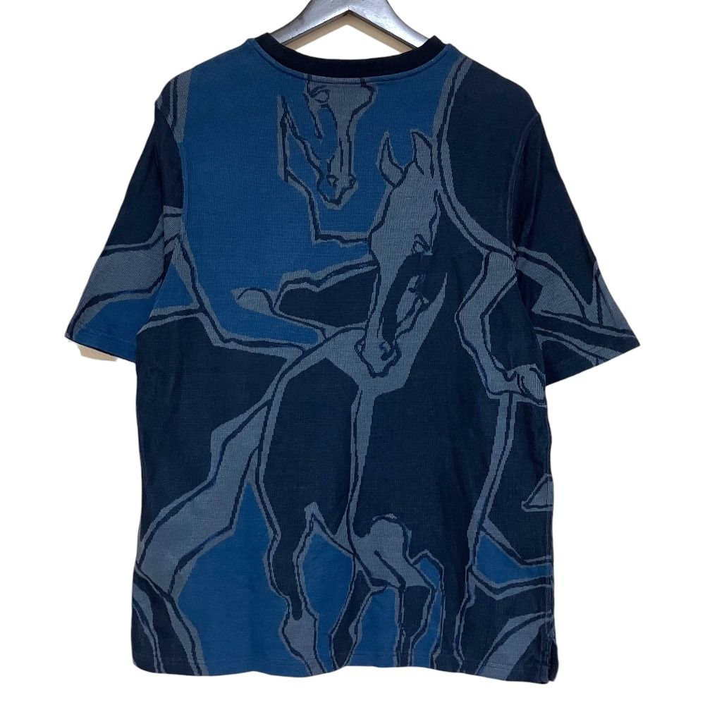美品 HERMES エルメス Dance of Horses Light ジャガード 半袖 ニット